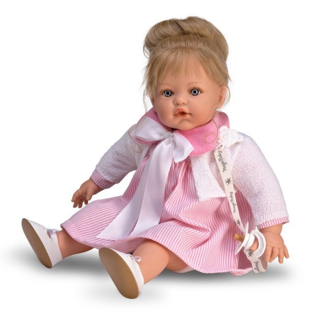 Κούκλα Magic Baby Susy Pink Dress με Ρίγες 47cm...