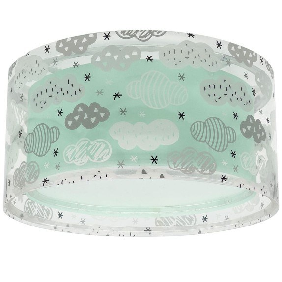 Παιδικό Φωτιστικό Οροφής Πλαφονιέρα Ango Clouds Green 41416H