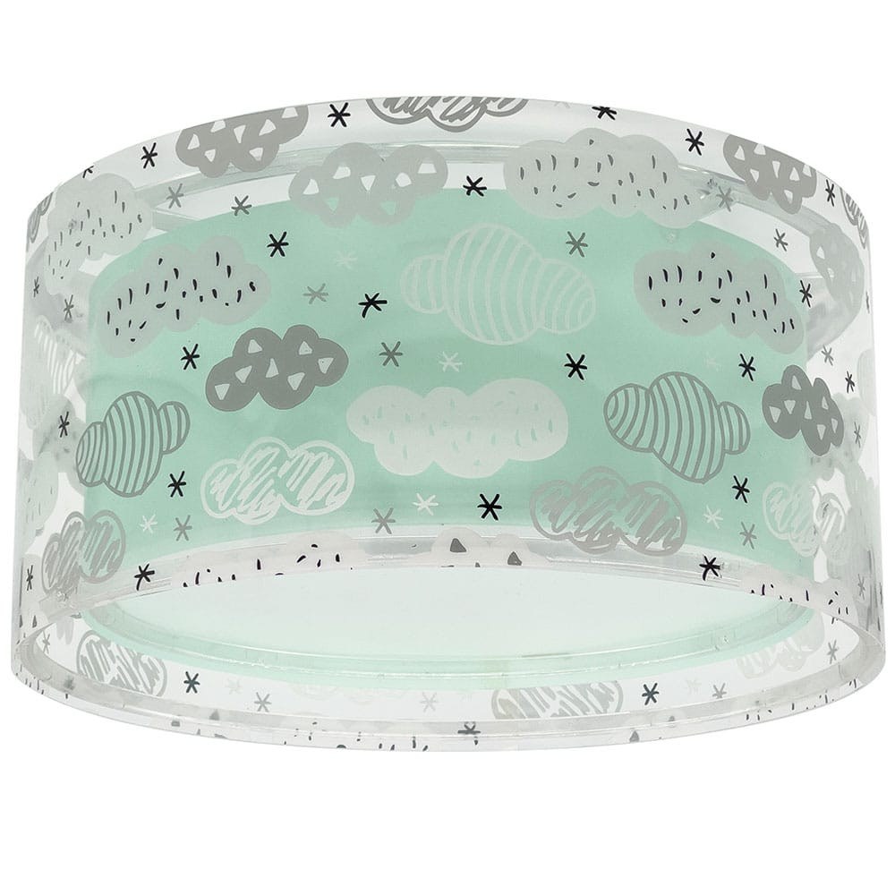 Ango Παιδικό Φωτιστικό Οροφής Πλαφονιέρα Ango Clouds Green 41416H