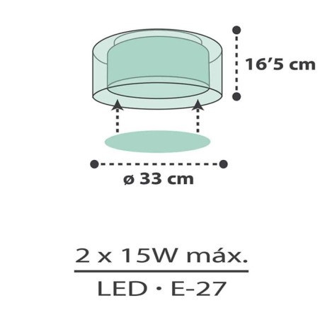 Παιδικό Φωτιστικό Οροφής Πλαφονιέρα Ango Clouds Green 41416H