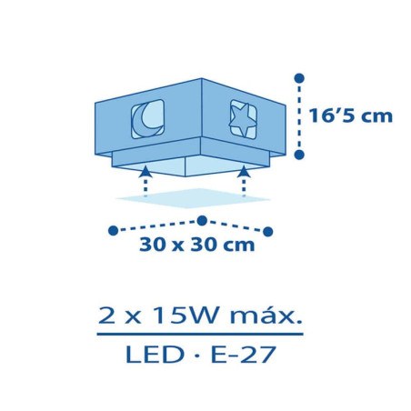 Παιδικό Φωτιστικό Οροφής Πλαφονιέρα Ango Moonlight Blue 63236T