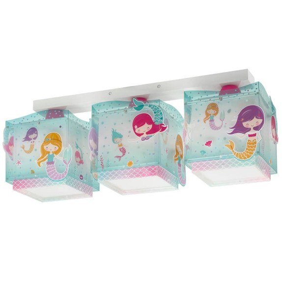 Παιδικό Φωτιστικό Οροφής Τρίφωτο Ango Mermaids 63443