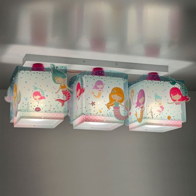 Παιδικό Φωτιστικό Οροφής Τρίφωτο Ango Mermaids...
