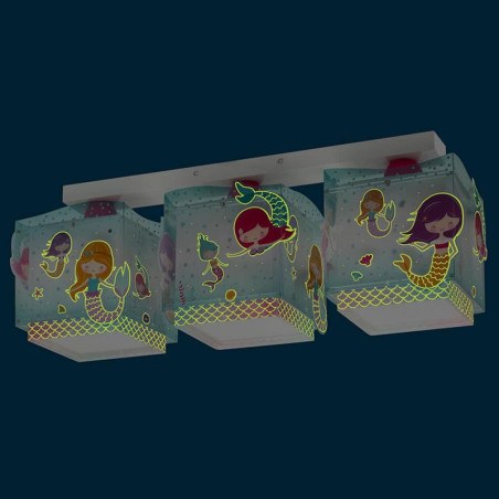 Παιδικό Φωτιστικό Οροφής Τρίφωτο Ango Mermaids 63443