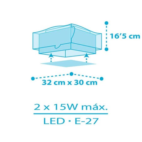 Παιδικό Φωτιστικό Οροφής Πλαφονιέρα Ango Little Shark 63476