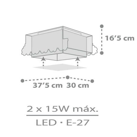 Παιδικό Φωτιστικό Οροφής Πλαφονιέρα Ango The Night Train 63536