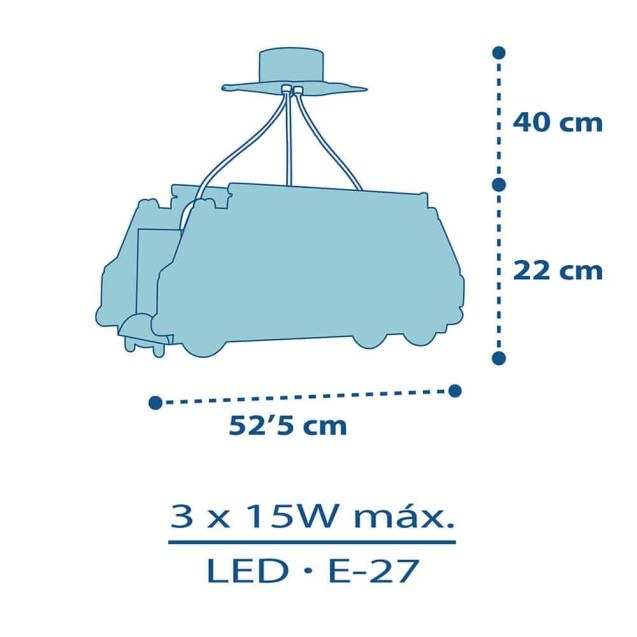 Παιδικό Φωτιστικό Οροφής Τρίφωτο Ango Firetruck...