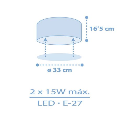 Παιδικό Φωτιστικό Οροφής Πλαφονιέρα Ango Starlight Blue 82216T