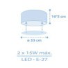Παιδικό Φωτιστικό Οροφής Πλαφονιέρα Ango Starlight Blue 82216T