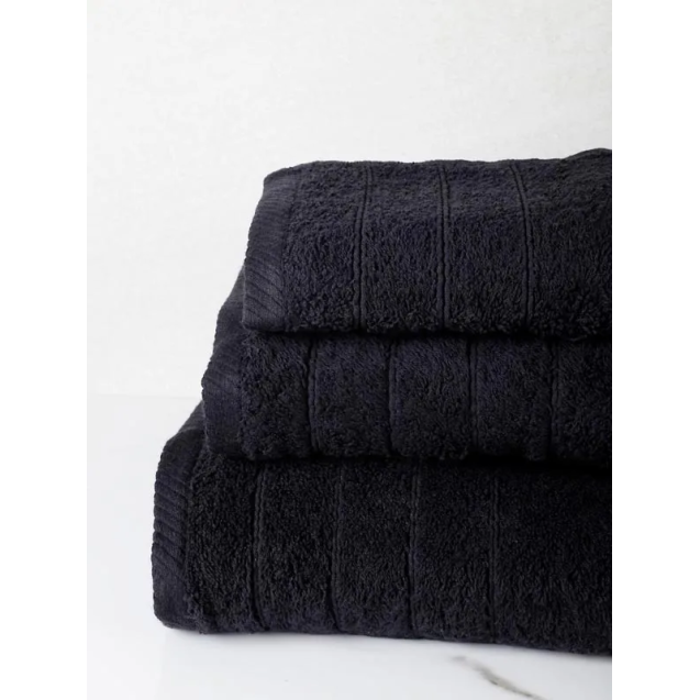 Σετ Πετσέτες 3 Τεμαχίων Anesis Cotton Pennie Μαύρο