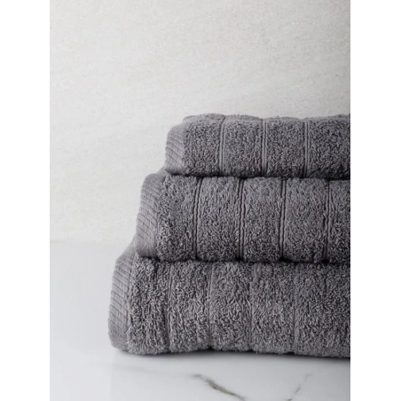 Σετ Πετσέτες 3 Τεμαχίων Anesis Cotton Pennie Γκρι