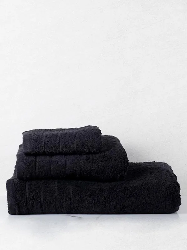 Πετσέτα Σώματος Anesis Cotton Pennie Μαύρο 80x150