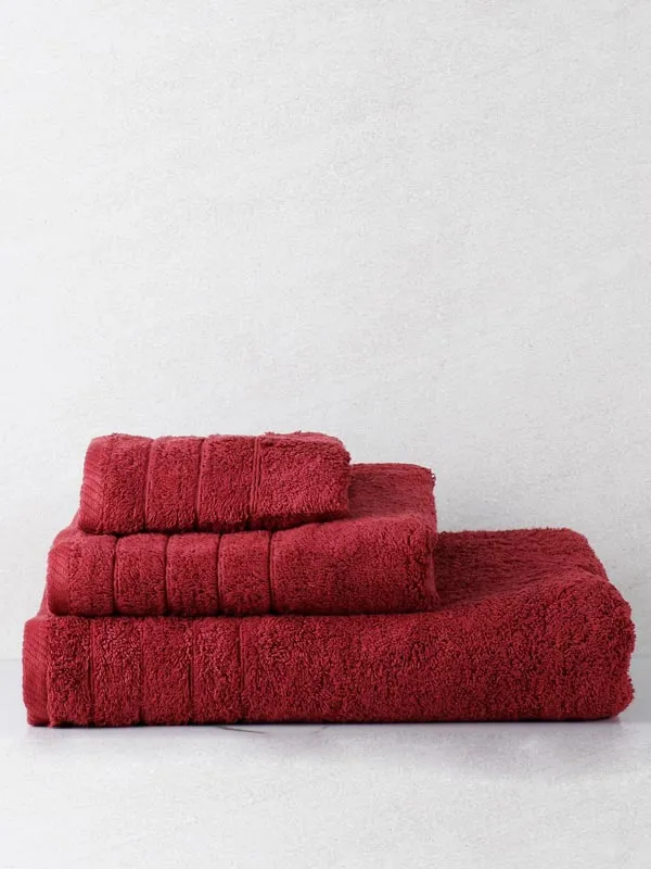 Πετσέτα Χεριών Anesis Cotton Pennie Μπορντό 30x50