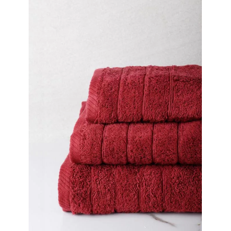 Πετσέτα Προσώπου Anesis Cotton Pennie Μπορντό 50x100