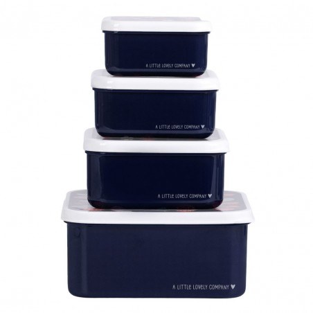 Σετ Δοχεία Φαγητού 4 Τεμαχίων A Little Lovely Company Strawberries SBSEST60