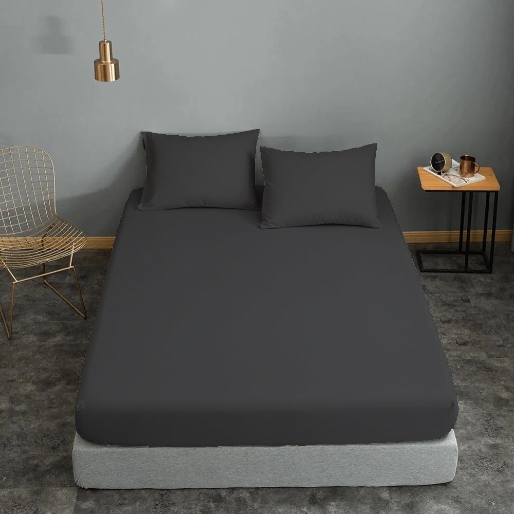 Σετ Μαξιλαροθήκες 2 Τεμαχίων ΚΟΜΒΟΣ Cotton Line Anthracite 50x70