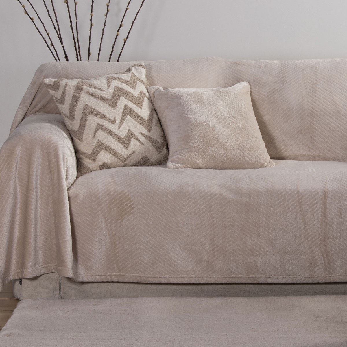 Ριχτάρι Διθέσιου Nef-Nef Dakari Ecru 180x250