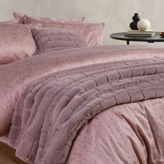 Ριχτάρι Πολυθρόνας Γούνινο Nef-Nef Barlow Pale Mauve 140x190