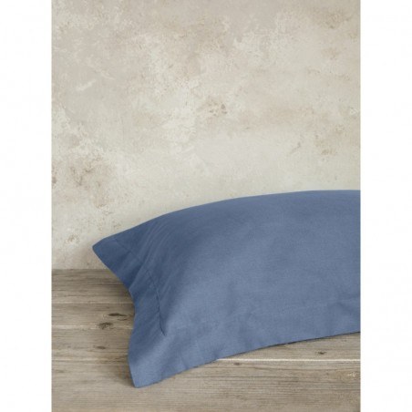 Σετ Μαξιλαροθήκες Oxford 2 Τεμαχίων Nima Superior Satin Shadow Blue 52x72+5