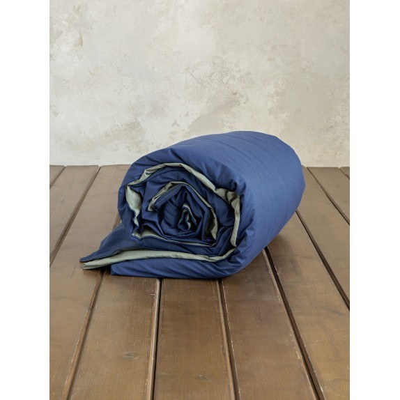 Παπλωματοθήκη King Size Nima Colors Rock Green-Dark Denim...