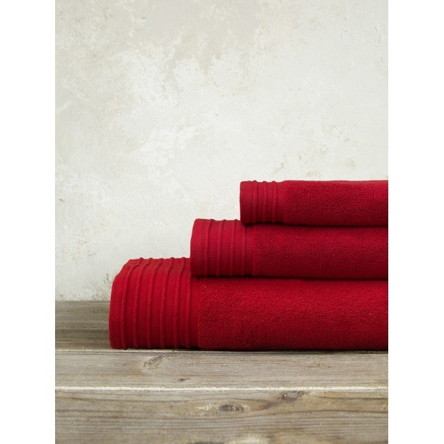 Πετσέτα Προσώπου Nima Feel Fresh Happy Red 50x100