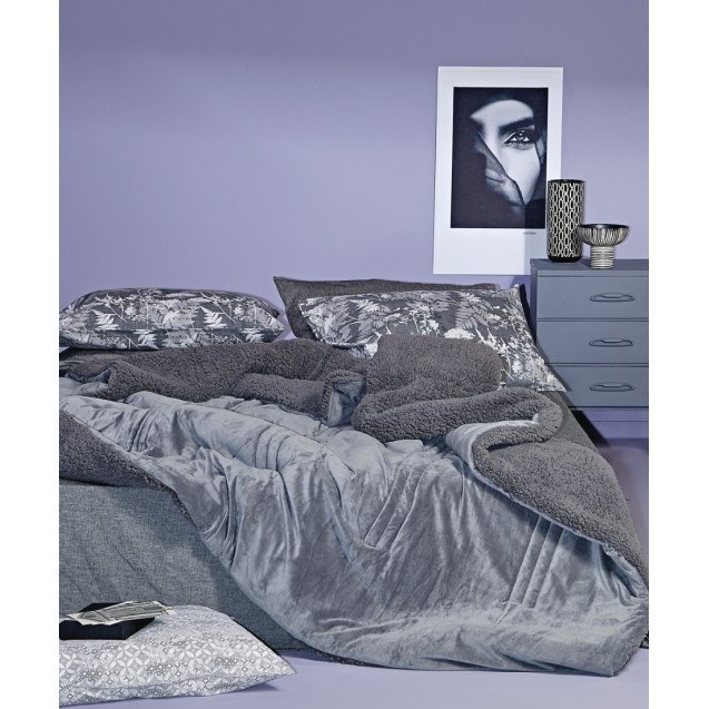 Κουβερτοπάπλωμα King Size με Sherpa Kentia...