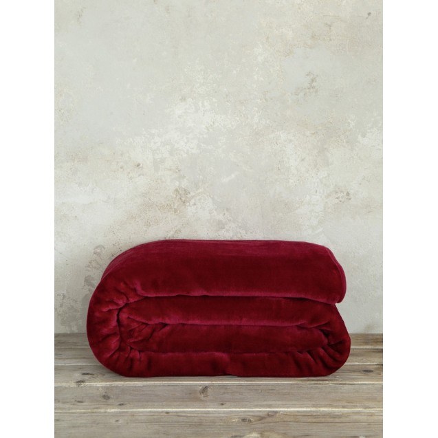 Κουβέρτα Βελουτέ Υπέρδιπλη Nima Coperta Red...