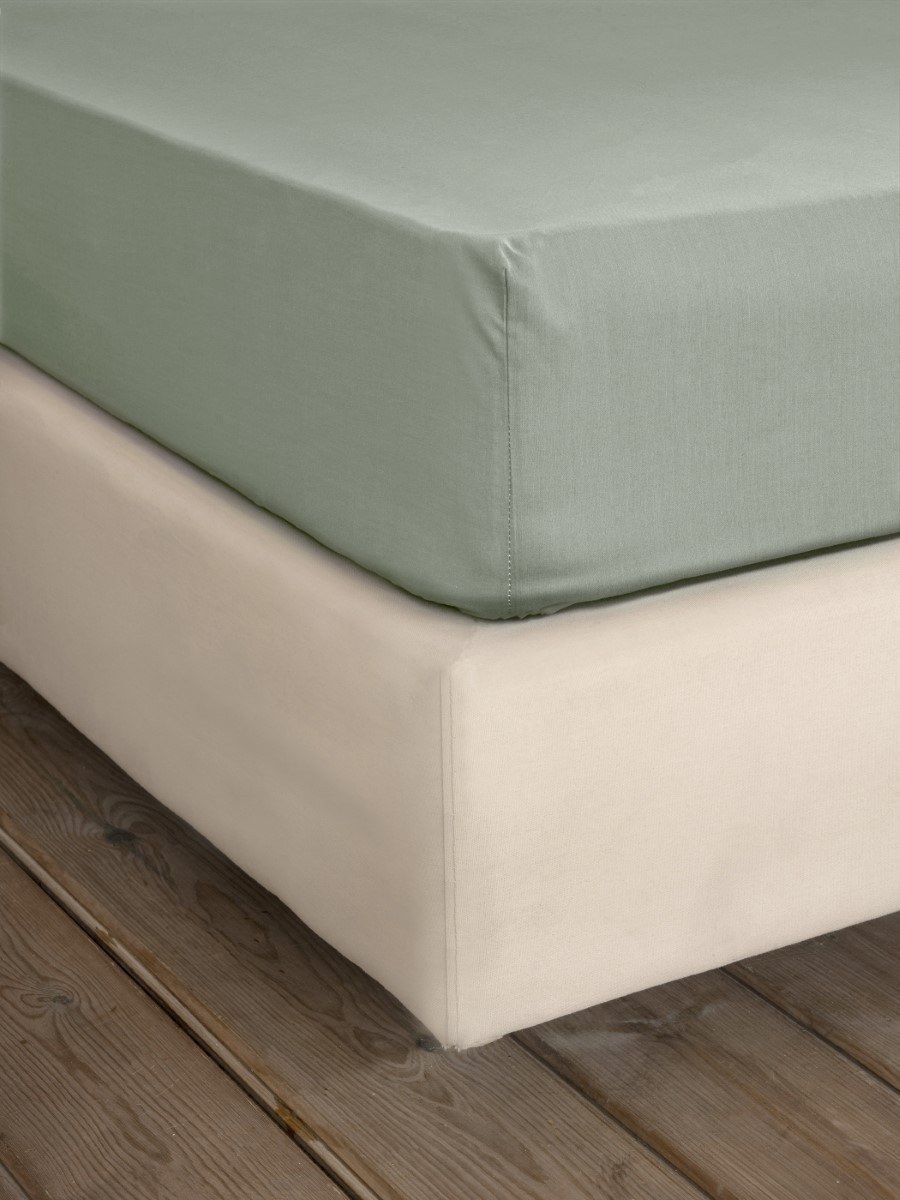 Σεντόνι King Size με Λάστιχο Nima Unicolors Rock Green 185x205+35