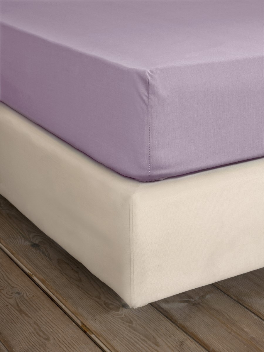 Σεντόνι Υπέρδιπλο με Λάστιχο Nima Unicolors Pale Mauve 165x205+35