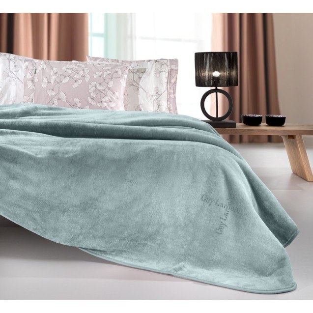 Κουβέρτα Βελουτέ Μονή Guy Laroche Logo Indigo...