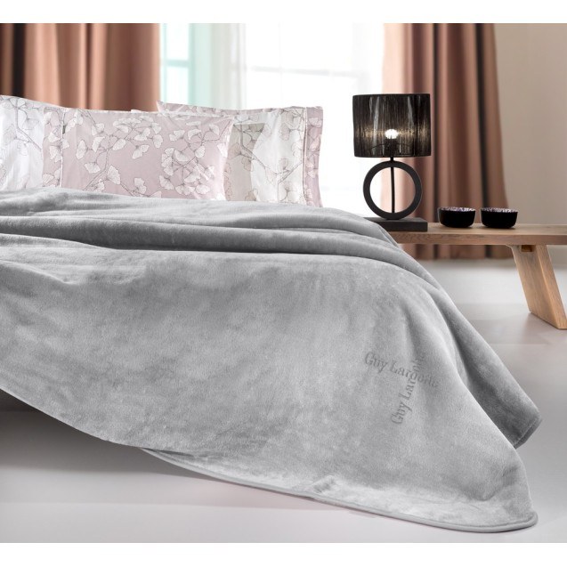 Κουβέρτα Βελουτέ Μονή Guy Laroche Logo Silver...
