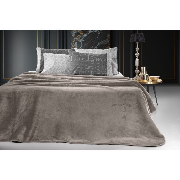 Κουβέρτα Βελουτέ Μονή Guy Laroche Logo Vison 160x220