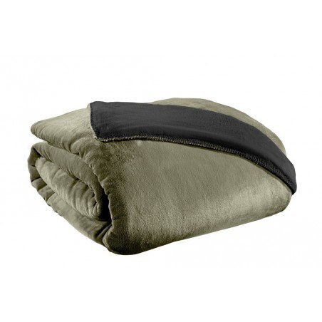 Σετ Κουβέρτα Fleece Μονή και Μαξιλαροθήκη Διακόσμησης Guy Laroche Velvet Khaki 160x240