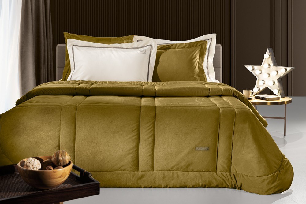 Πάπλωμα Υπέρδιπλο Guy Laroche Crystal Velvet Golden 220x240