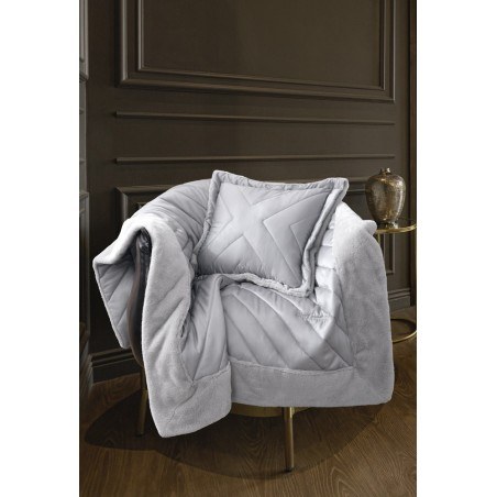 Σετ Ριχτάρι Διακοσμητικό και Μαξιλαροθήκη Διακόσμησης Guy Laroche Utopia Silver 120x170