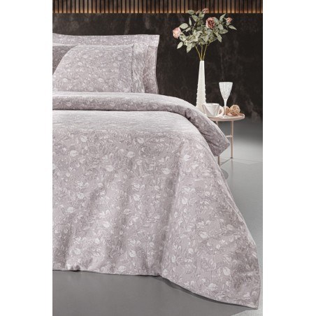 Σετ Σεντόνια Φανελένια Μονά με Λάστιχο 3 Τεμαχίων Guy Laroche Elodie Melanze 100x200+32