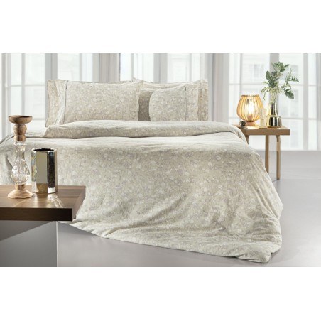 Σετ Σεντόνια Φανελένια Μονά 3 Τεμαχίων Guy Laroche Elodie Natural 170x265