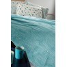 Σετ Κουβέρτα Fleece Υπέρδιπλη και Μαξιλαροθήκη Διακόσμησης Guy Laroche Rombus Petrol 220x240