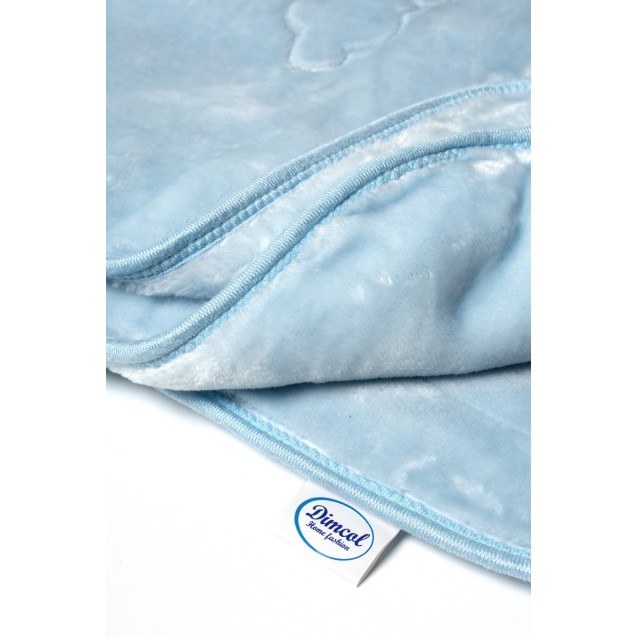 Κουβέρτα Βελουτέ Κούνιας Dimcol Bicycle Bear 16...