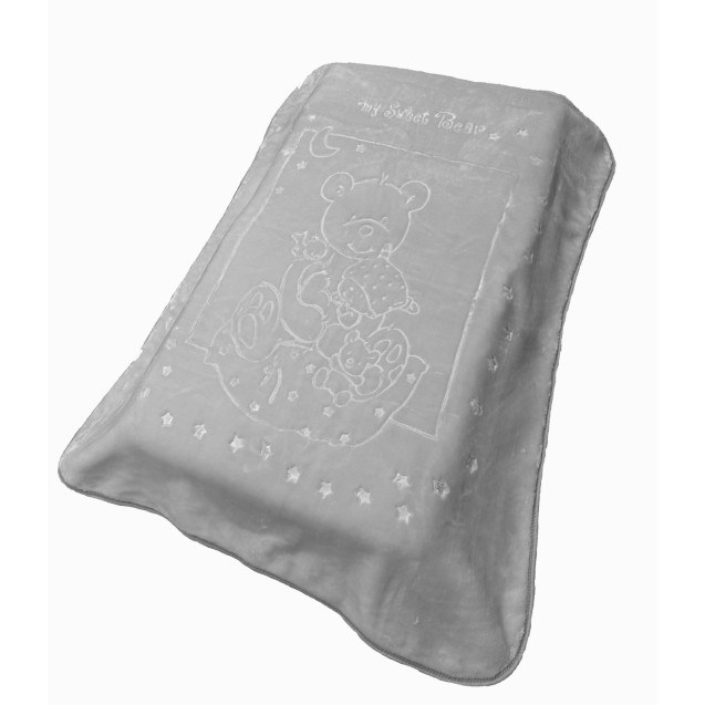 Κουβέρτα Βελουτέ Κούνιας Dimcol Sweet Bear 13...