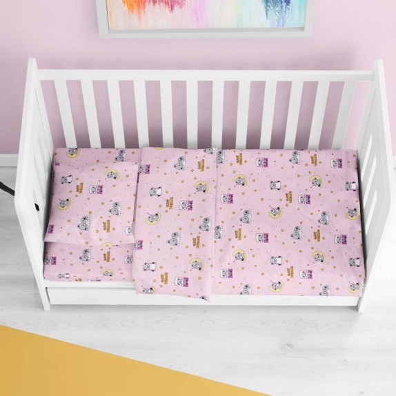 Βρεφικό Πάπλωμα Κούνιας Dimcol Sweet Dreams 550 Pink 120x160