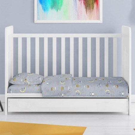 Σετ Σεντόνια Κούνιας 3 Τεμαχίων Dimcol Sweet Dreams 552 Grey 120x160