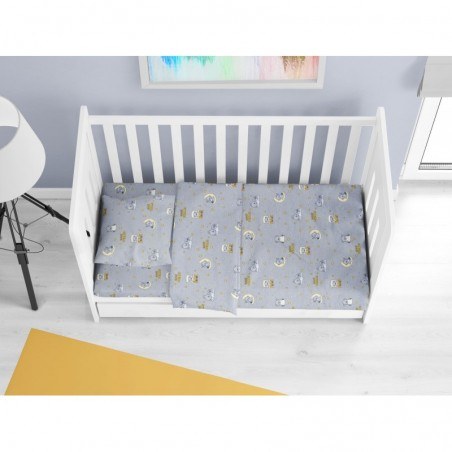 Σετ Σεντόνια Κούνιας 3 Τεμαχίων Dimcol Sweet Dreams 552 Grey 120x160