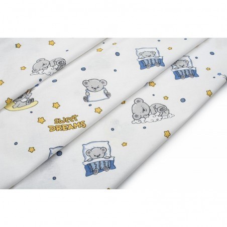 Σετ Σεντόνια Κούνιας 3 Τεμαχίων Dimcol Sweet Dreams 554 White-Sky Blue 120x160