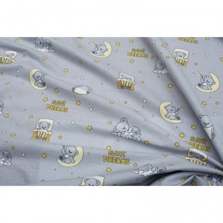 Σετ Παιδικά Σεντόνια Μονά 3 Τεμαχίων Dimcol Sweet Dreams 552 Grey 160x240