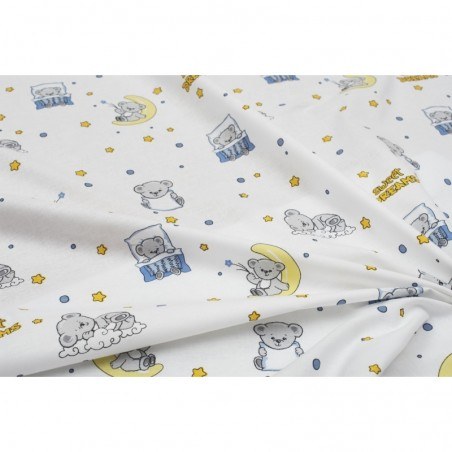 Σετ Παιδικά Σεντόνια Μονά 3 Τεμαχίων Dimcol Sweet Dreams 554 White-Sky Blue 160x240