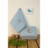 Σετ Βρεφικές Πετσέτες 2 Τεμαχίων Dimcol Dreaming Elephant 166 Σιέλ 30x50 και 70x140