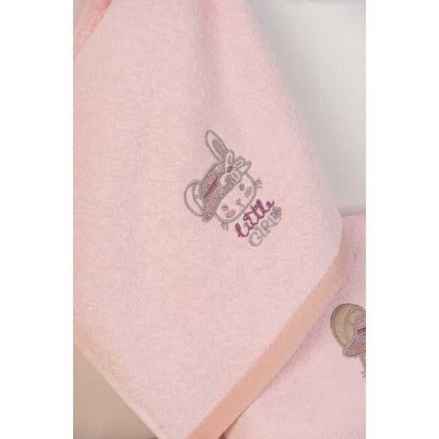 Σετ Βρεφικές Πετσέτες 2 Τεμαχίων Dimcol Rabbit...