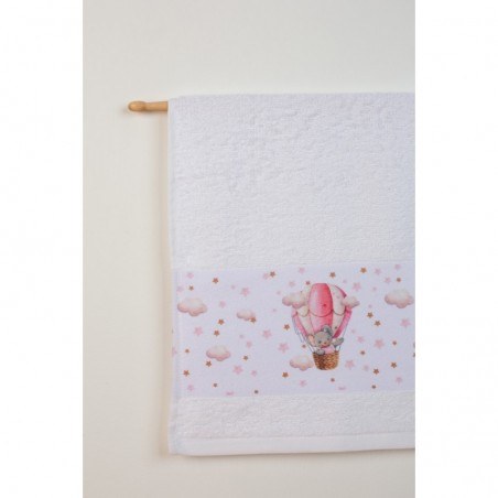 Σετ Βρεφικές Πετσέτες 2 Τεμαχίων Dimcol Into the Sky 69 Λευκό 30x50 και 70x140