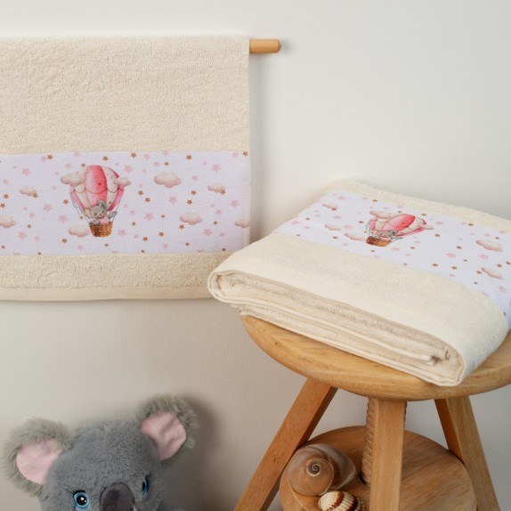 Σετ Βρεφικές Πετσέτες 2 Τεμαχίων Dimcol Into the Sky 70...